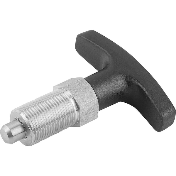 Indexing Plunger Size:4 D1=M20X1, 5, D=10, Form:A Wout Locknut, Stainless Hardened, Comp:Polyamide